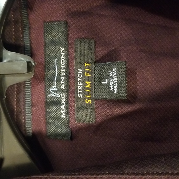 Marc Anthony Dress Shirt Size Large Slim Fit - Picture 3 of 6